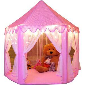 Princess Tent Girls Large Playhouse Kids Castle 55'' x 53'' (DxH)